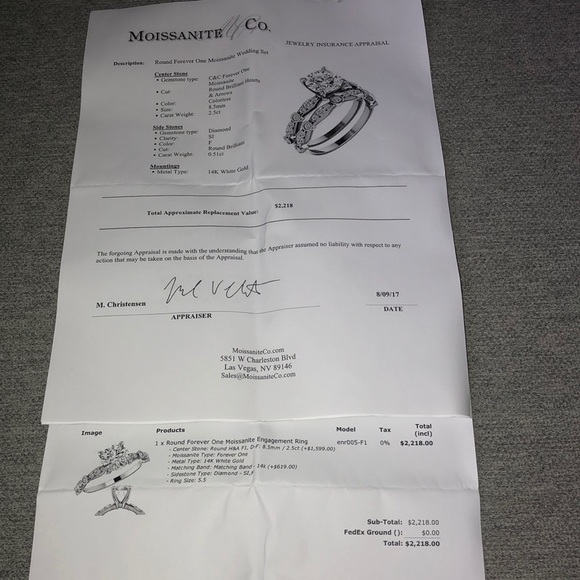 Moissanite Ring Set - Picture 4 of 4